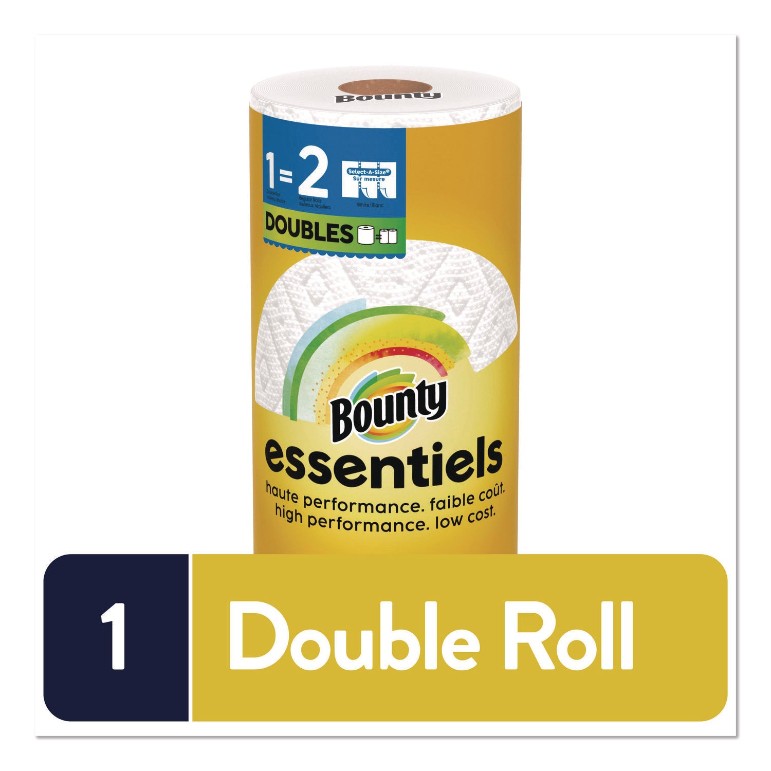 Bounty Essentials Paper Towels, Yellow, 108 Sheets per Roll, 24 Rolls per Carton