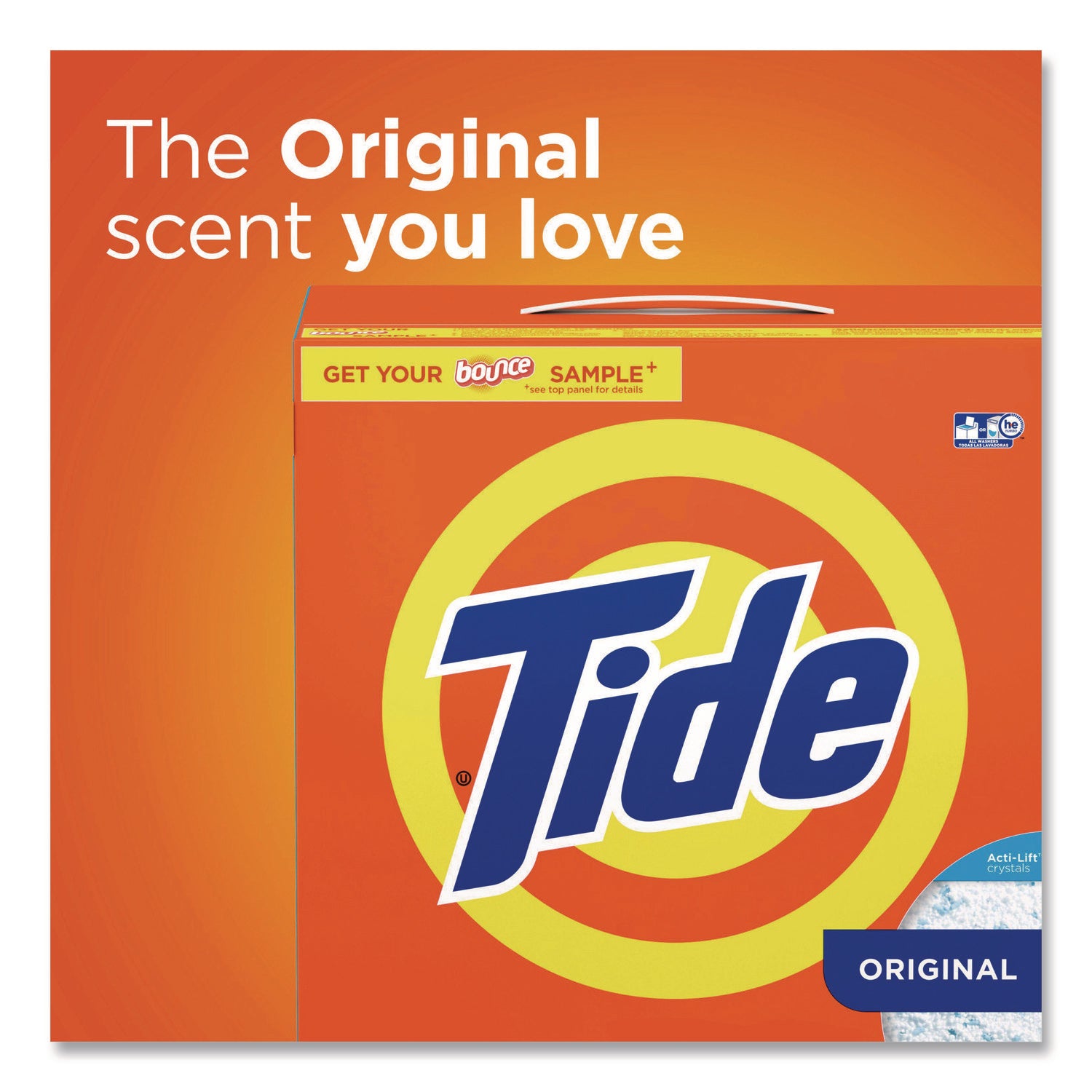 Tide Powder Laundry Detergent, Original Scent, 95 oz Box, 75 Loads, 3 Boxes per Carton