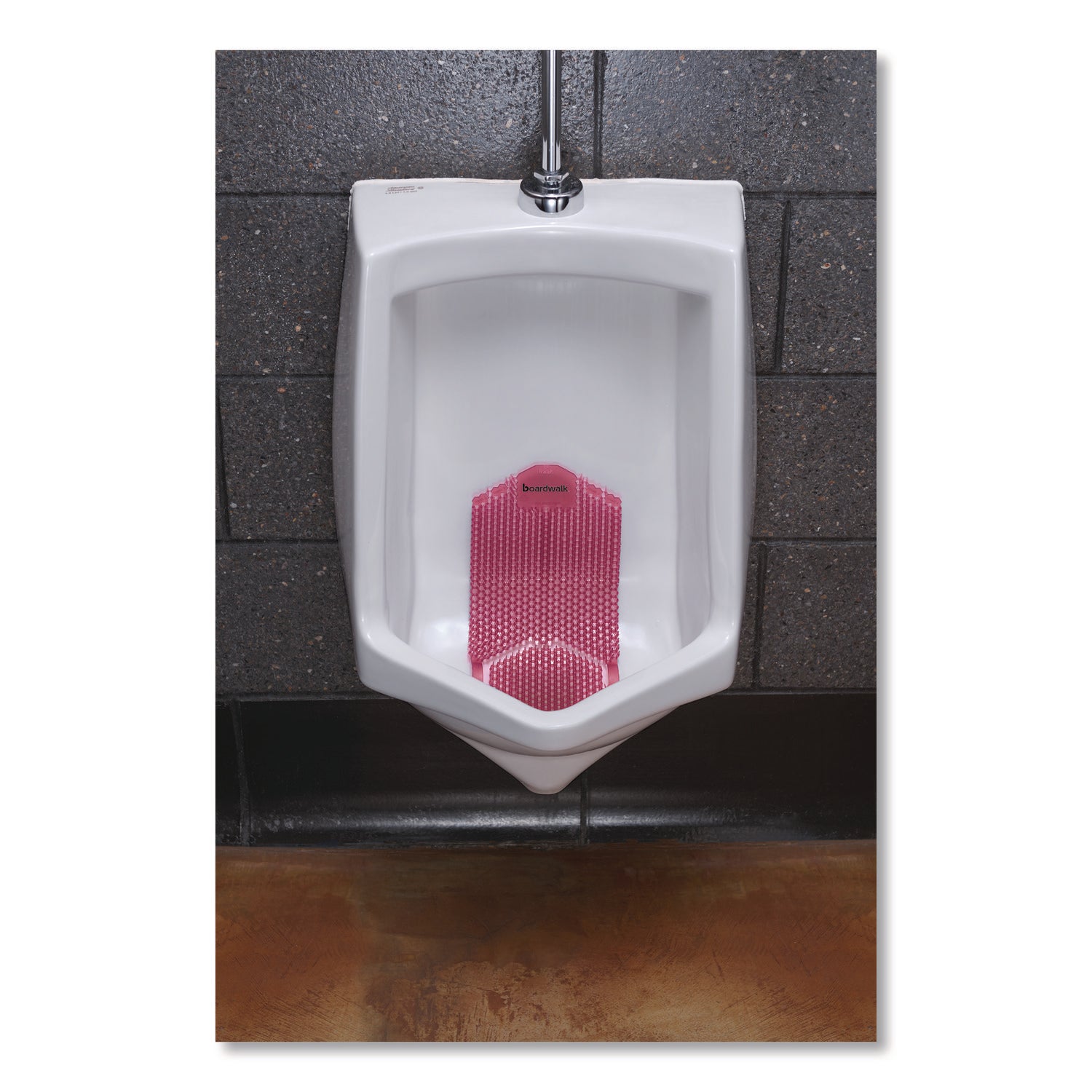 Vertical Urinal Screen, Spiced Apple Scent, Red, 5.22 oz, 6/Carton