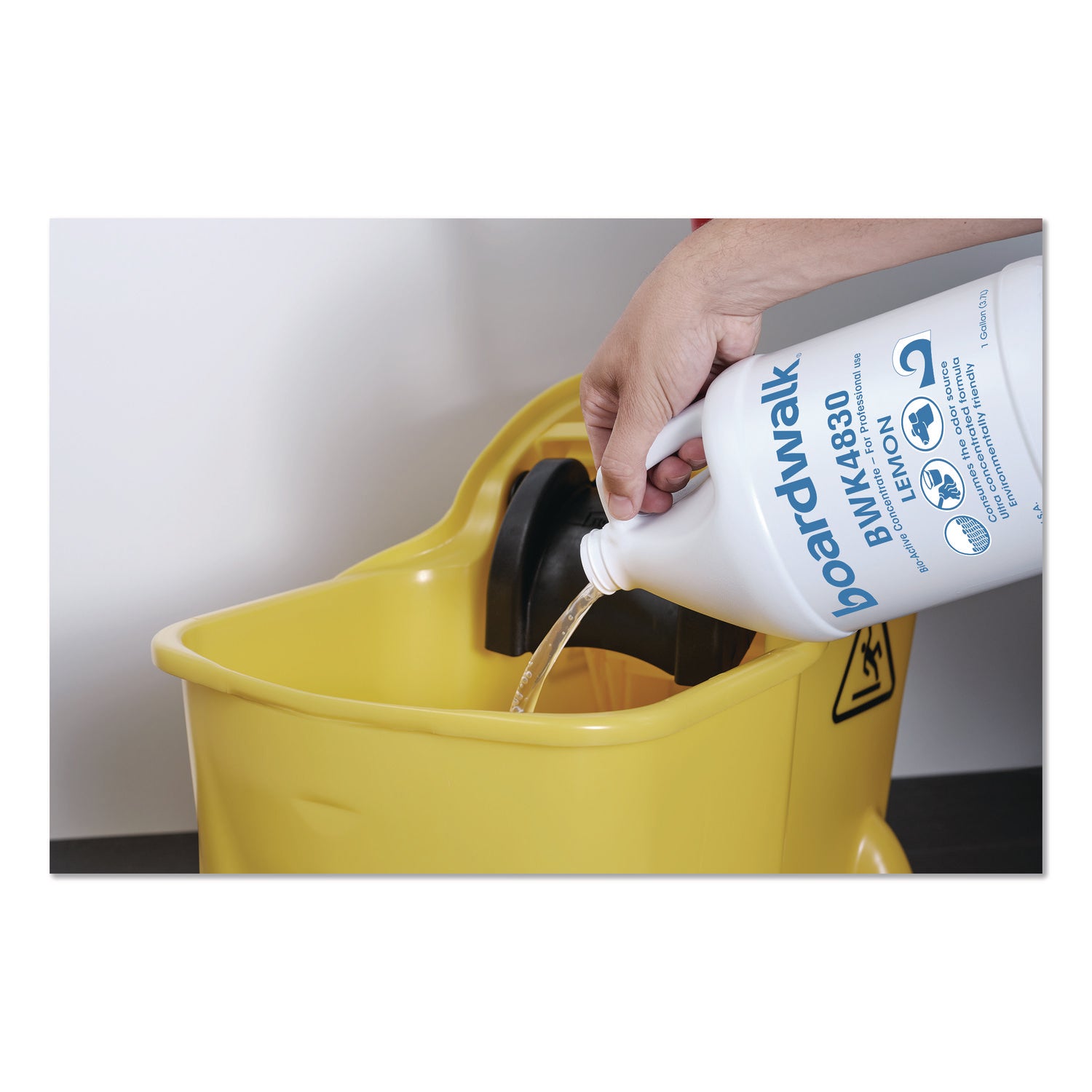 Odor Eliminator Enzyme Plus Concentrate, Lemon Scent, 1 gal Jug, 4/Carton