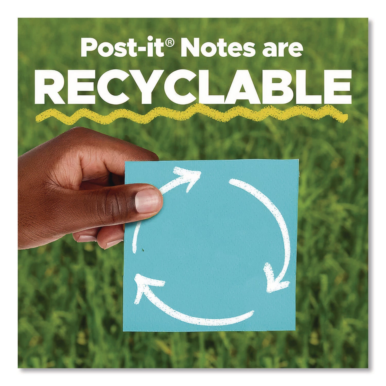 3" Flag/Note Width x 3" Flag/Note Length - Square - Aqua Splash, Cape Town, Guava, Vital Orange - Pop-up, Repositionable, Adhesive, Residue-free - 18 Pad