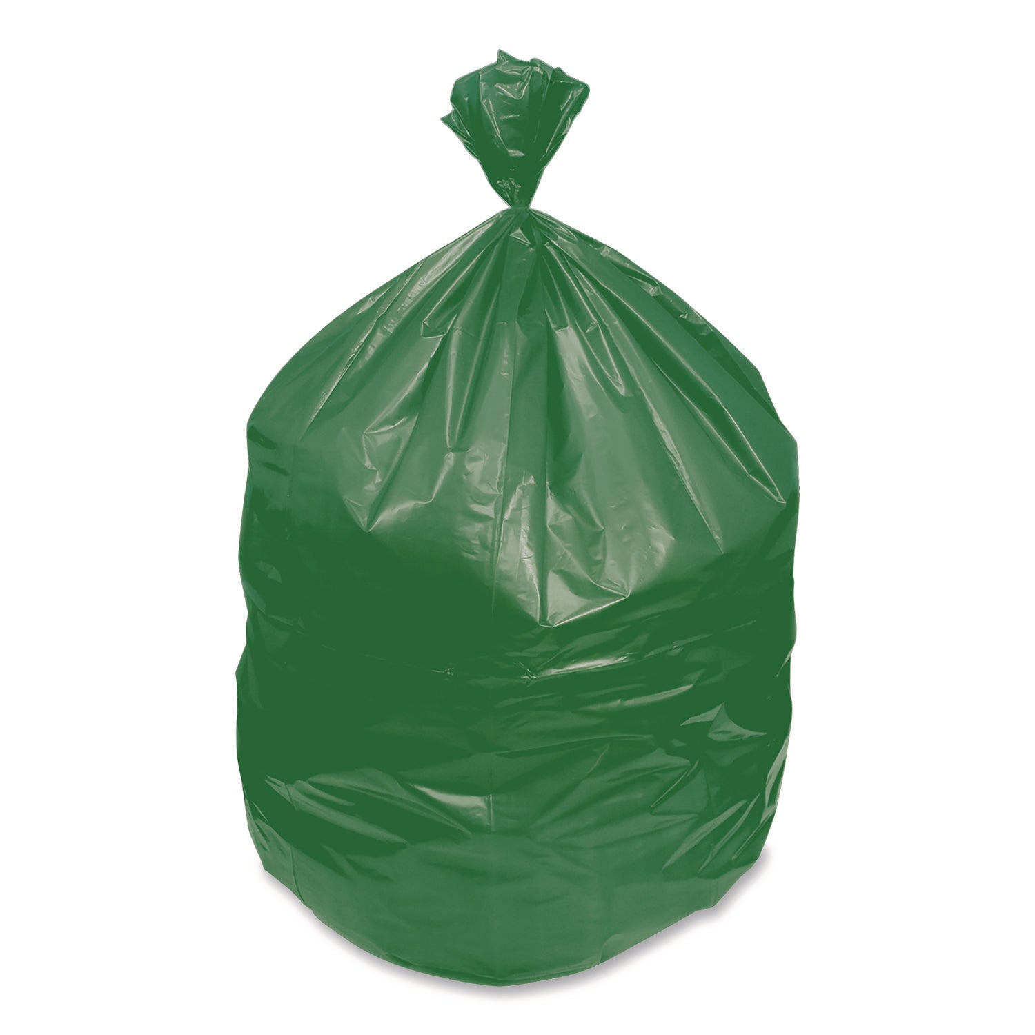 Heritage Eco Blend Max Can Liners - 60 gal Capacity - 38" Width x 58" Depth x 0.80 mil (20 Micron) Thickness - Low Density - Green Tint - Linear Low-Density Polyethylene (LLDPE), Resin - Waste, Can - Recycled - 1 Carton