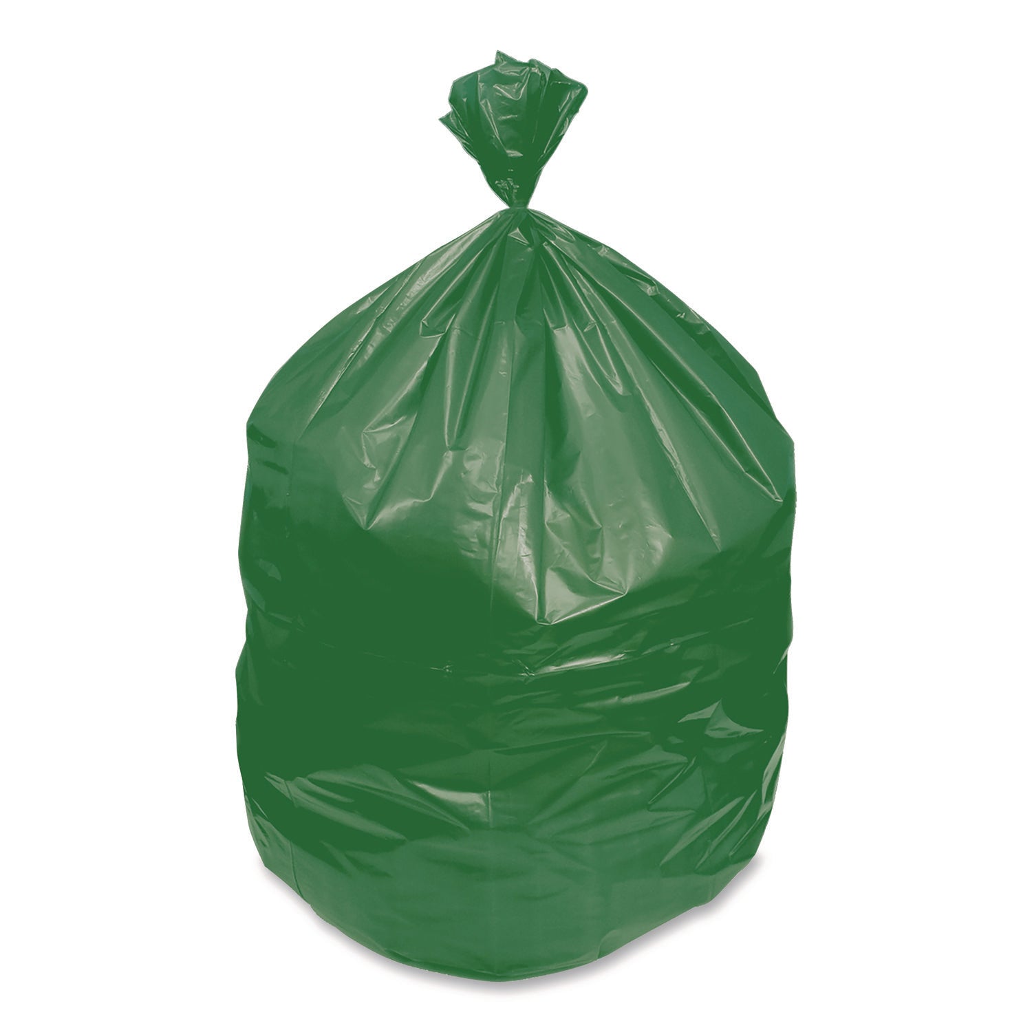 Heritage Eco Blend Max Can Liners - 45 gal Capacity - 40" Width x 46" Depth x 0.80 mil (20 Micron) Thickness - Low Density - Green Tint - Linear Low-Density Polyethylene (LLDPE), Resin - Waste, Can - Recycled - 1 Carton