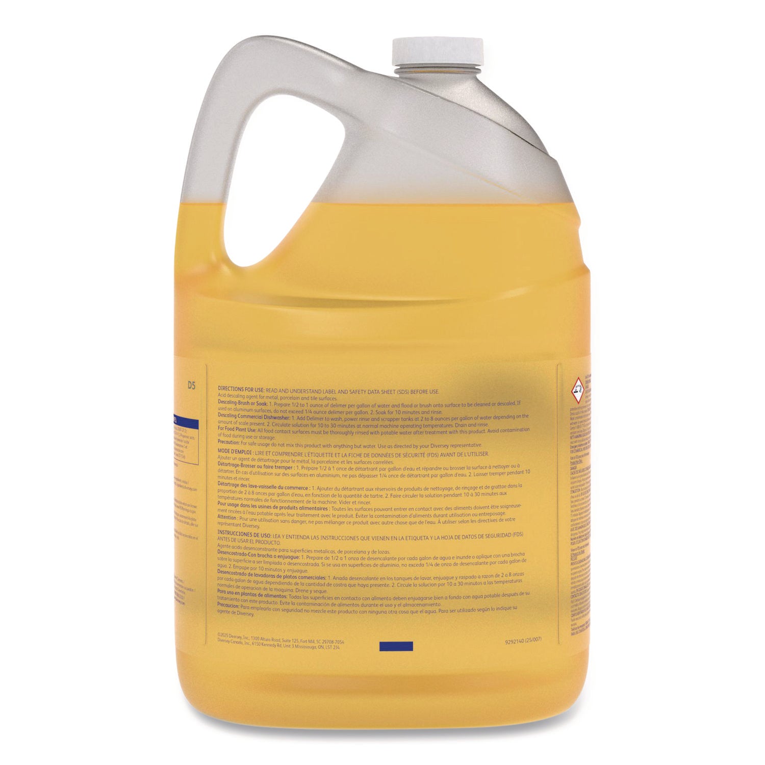 For Multipurpose - Concentrate - Liquid - 128 fl oz (4 quart) - 0.5 to 0.9 pH - Acidic Scent - Kosher - Clear Red - 4 / Carton