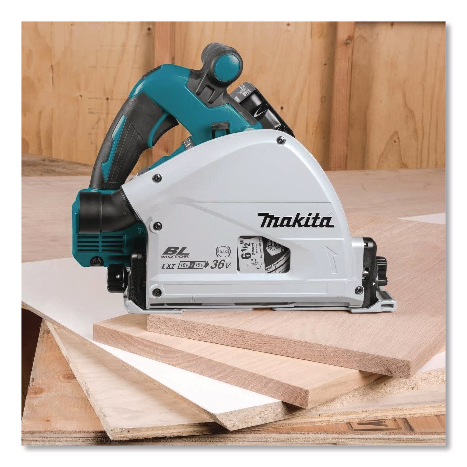18V X2 (36V) LXT Brushless Lithium-Ion 6.5" Cordless Plunge Circular Saw Kit With Batteries, 6, 300 RPM, 0 To +48 Degree Bevel