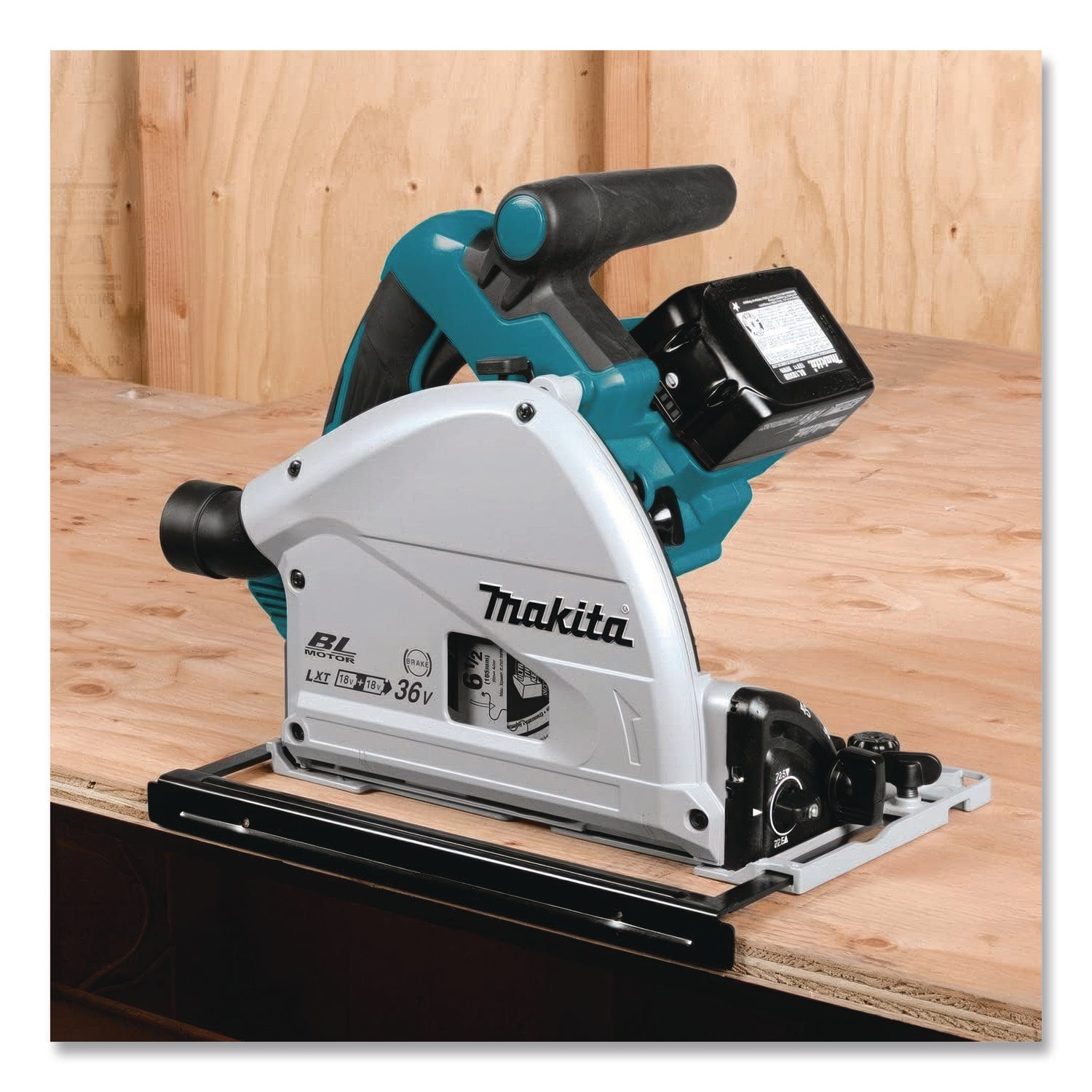 18V X2 (36V) LXT Brushless Lithium-Ion 6.5" Cordless Plunge Circular Saw Kit With Batteries, 6, 300 RPM, 0 To +48 Degree Bevel