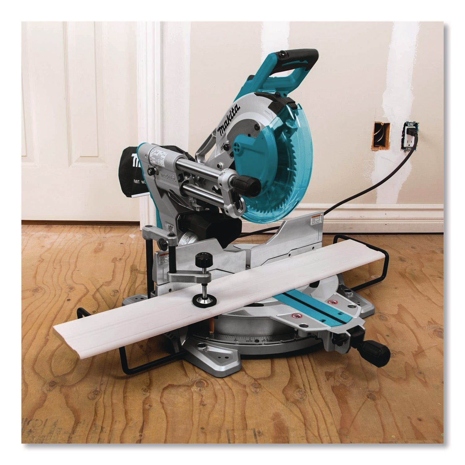 LS1019L 10" Dual-Bevel Sliding Compound Miter Saw With Laser, 3, 200 RPM, -48 To +48 Degree Bevel, -60 To +60 Degree Miter