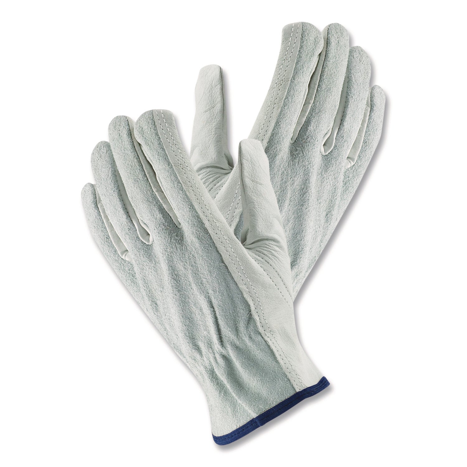 Top-Grain Leather Drivers Gloves With Shoulder-Split Cowhide Leather Back, Large, Gray