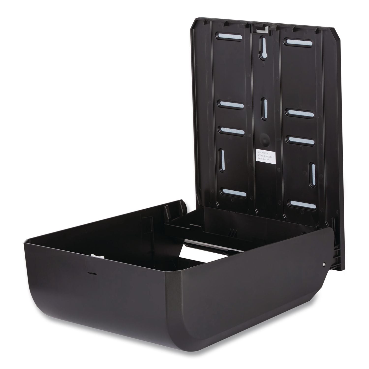 C Fold, Multifold, BigFold, Z Fold Dispenser - 400 x C Fold, 600 x Multifold - 15.5" Height x 11" Width x 5.3" Depth - Plastic - Black - Durable, Key Lock - 1 Carton