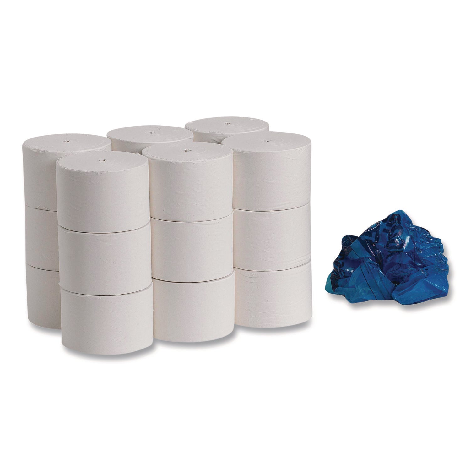 Compact Coreless Recycled Toilet Paper - 1 Ply - 3.85" Width x 4.05" Length - 3000 Sheets/Roll - 5.75" Roll Diameter - White - Fiber - 18 Rolls Per Carton - 18 / Carton
