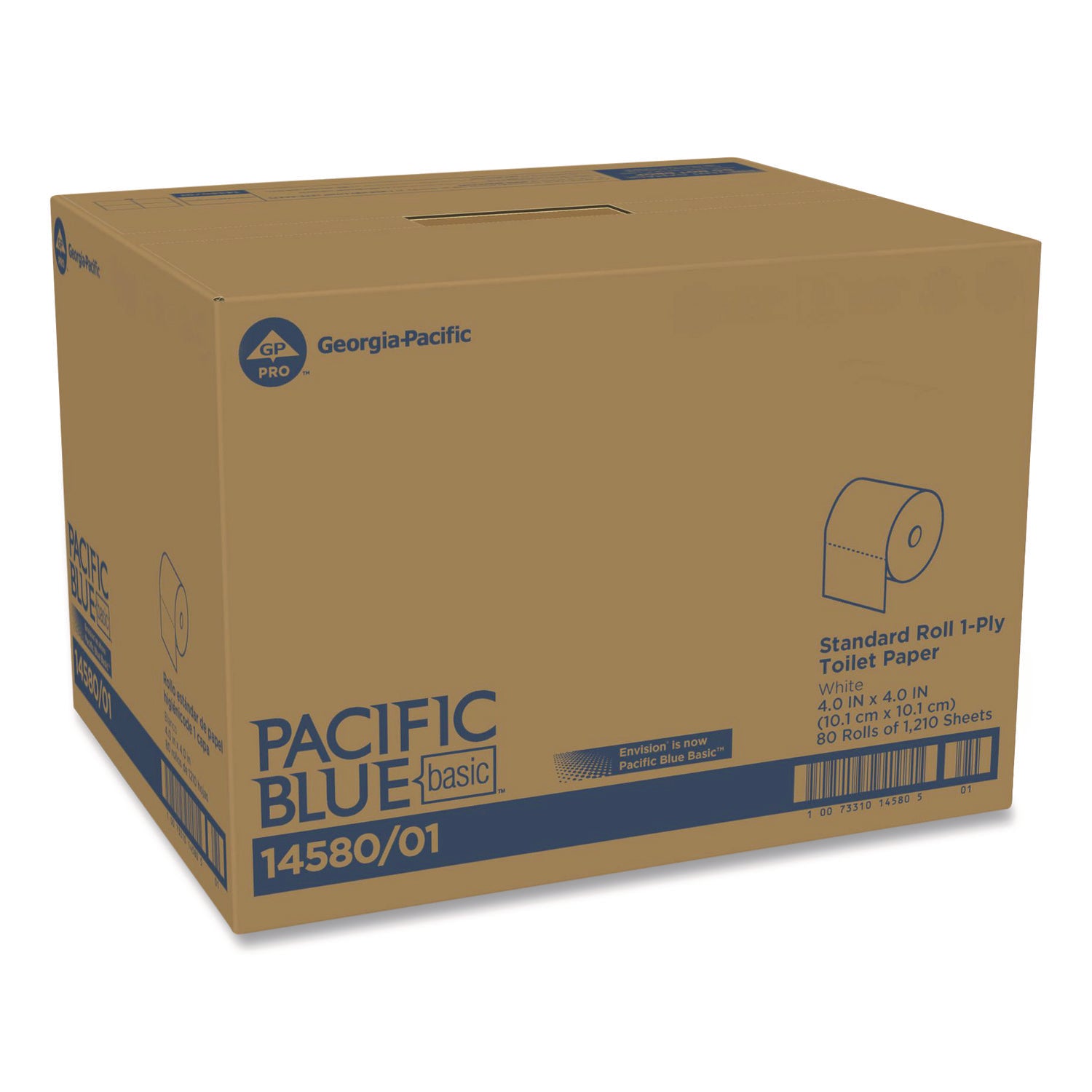 1 Ply - 4" Width x 4.05" Length - 1210 Sheets/Roll - White - 80 / Carton