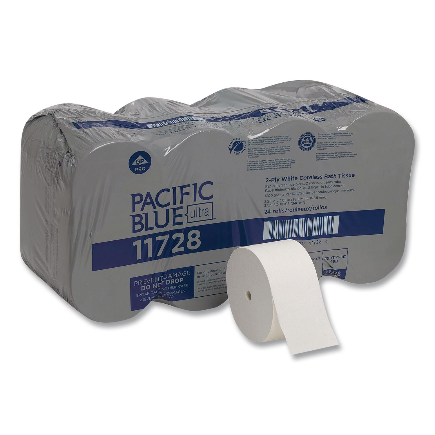 2 Ply - 3.25" Width x 4.05" Length - White - 24 / Carton