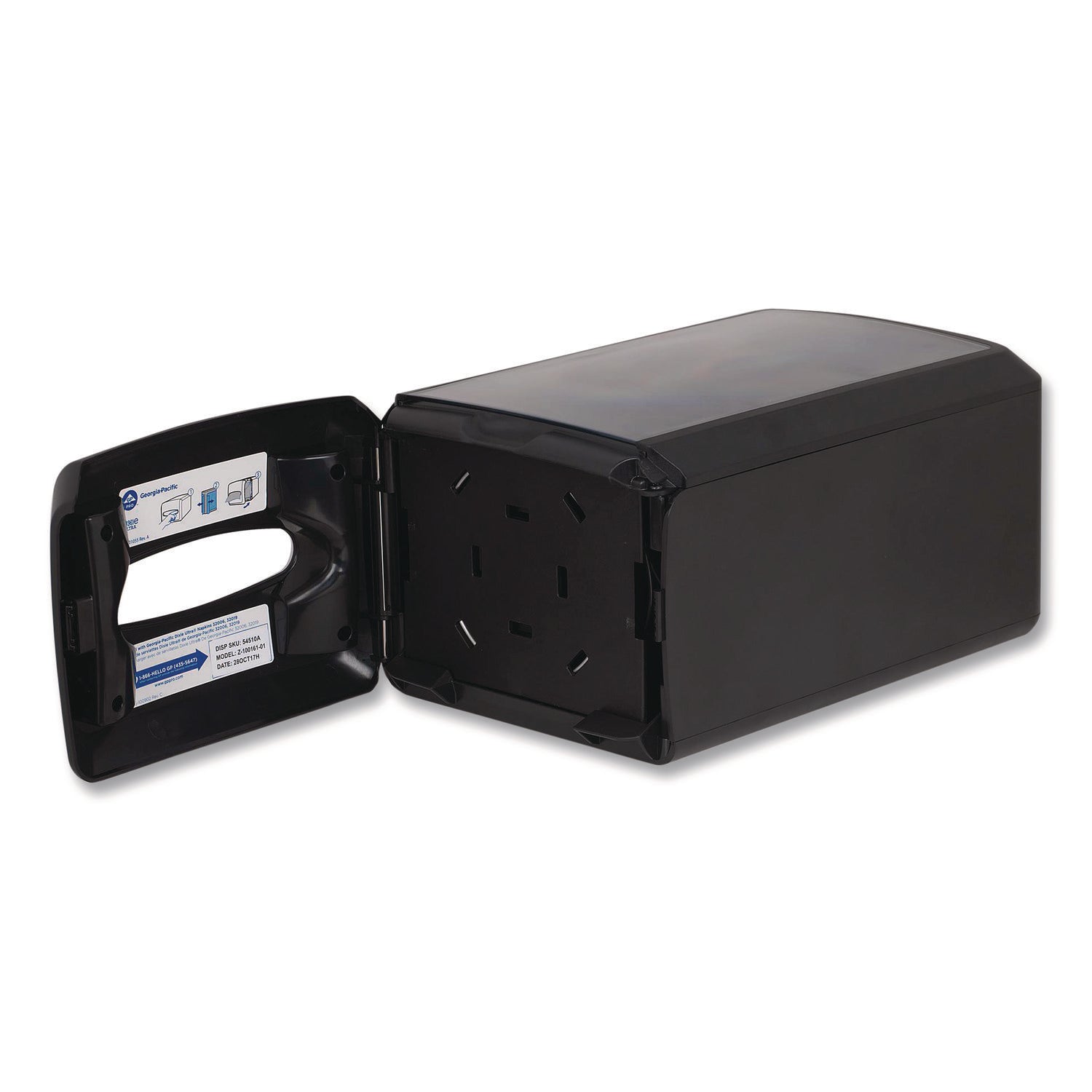 Countertop Napkin Dispenser, 13.25 x 8.56 x 7.18, Black
