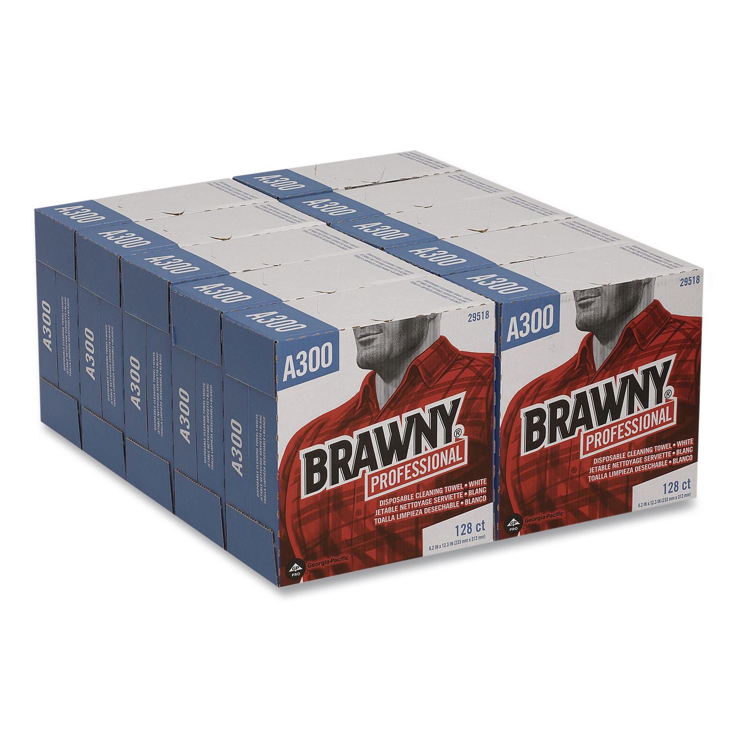 Airlaid Medium Duty Wipers, Cloth, 1-Ply, 9.2 x 12.4, Unscented, White, 128/Box, 10 Boxes/Carton