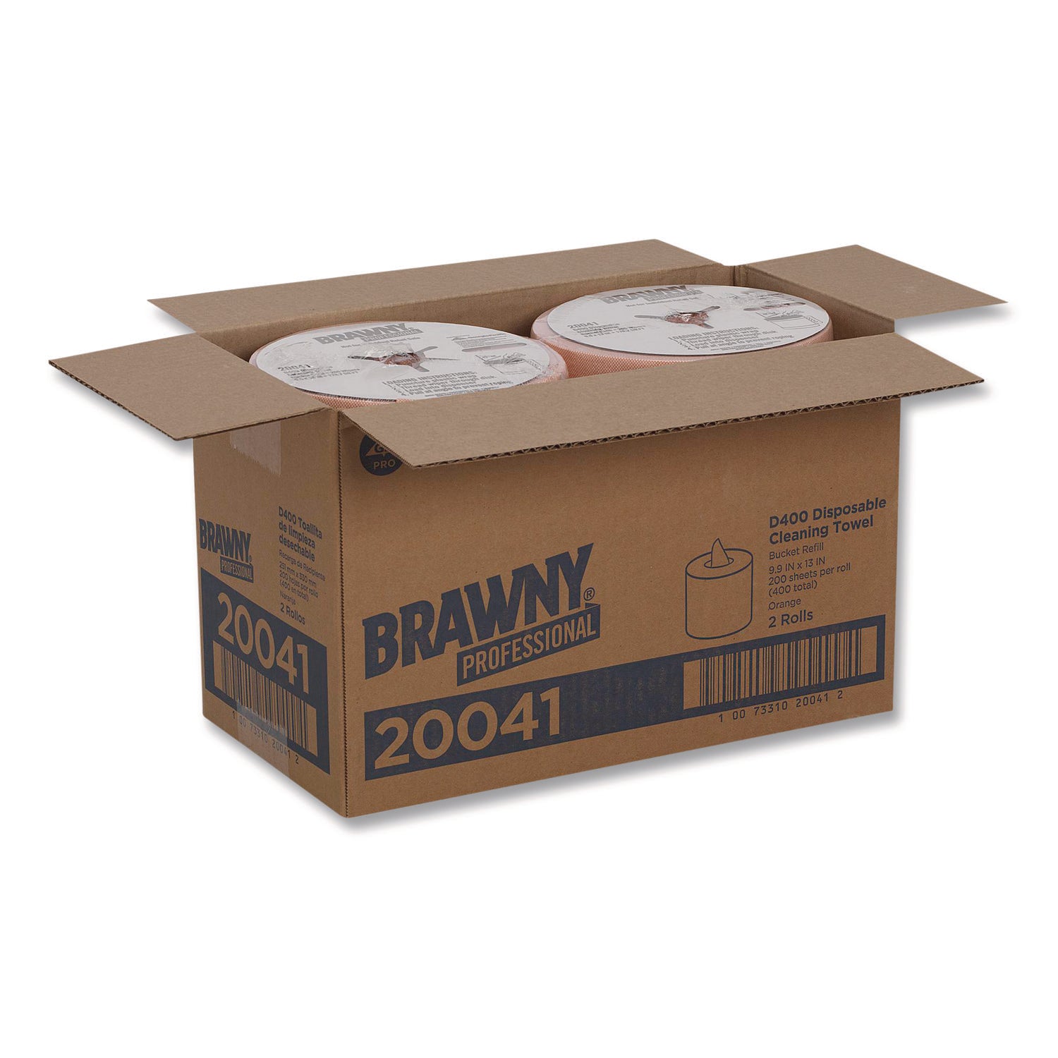 13" Width x 9.90" Length - 200 Sheets/Roll - Orange - 2 / Carton