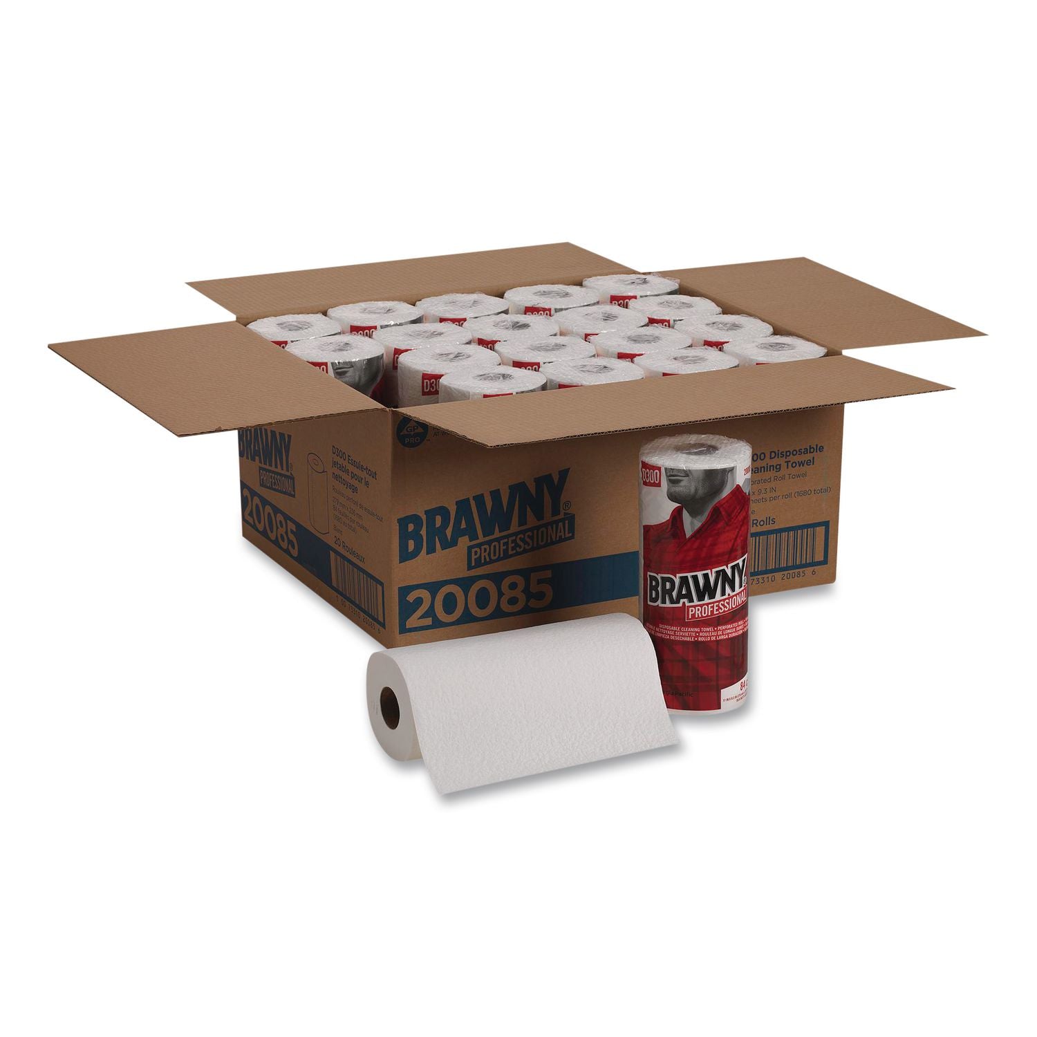 11" Width x 9.30" Length - 84 Sheets/Roll - White - Paper - 20 / Carton