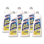 Soft Scrub All Purpose Cleanser, Lemon Scent, Non-scratching, Residue-free, 36 fl oz Bottles, 6/Carton