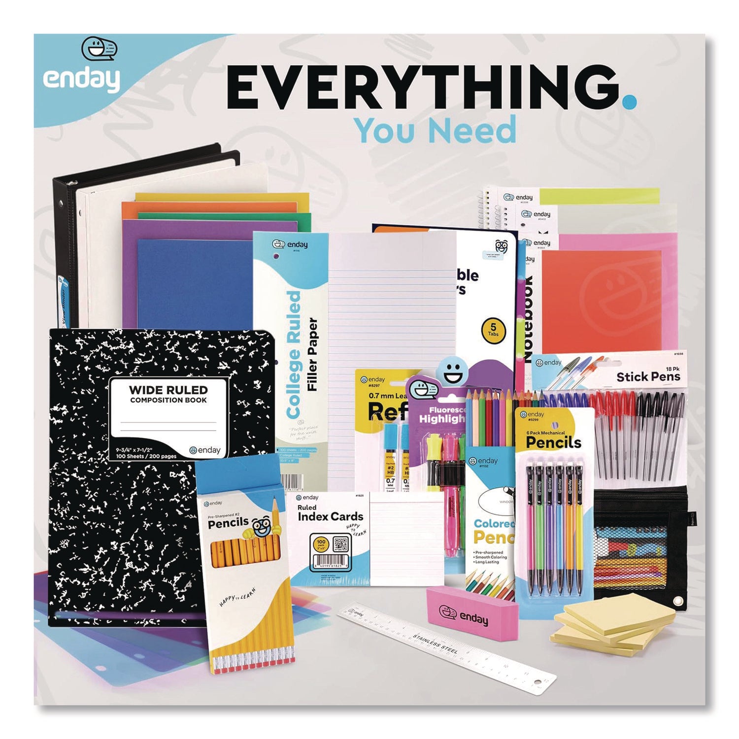 School Supply Box, 105-Piece Kit