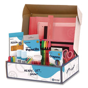 School Supply Kit, Red, 71-Piece Set