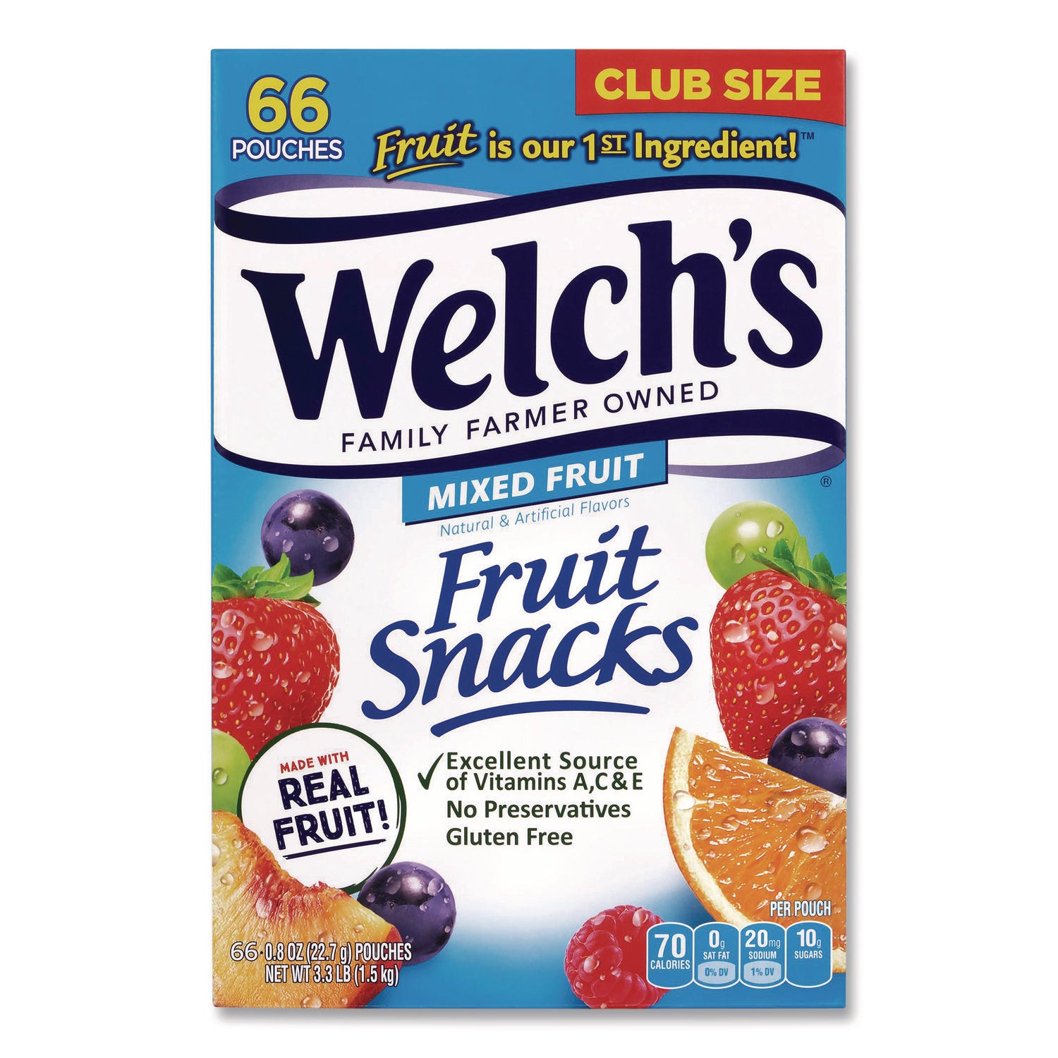 Doritos Nacho Cheese Tortilla Chips and Welch's Mixed Fruit Snacks, (50) 1oz Bag Chips, (66) 0.8 oz Pouch Fruit Snacks/Bundle