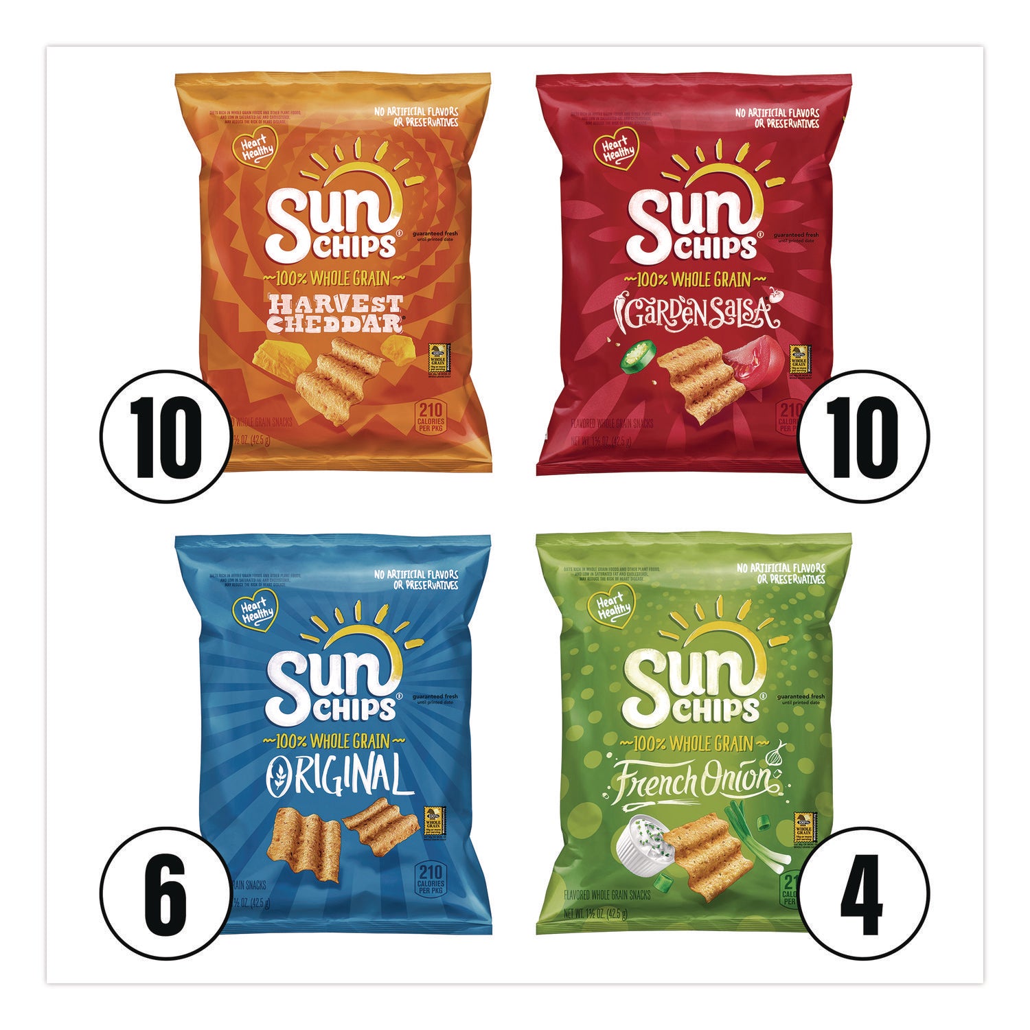 Sunchips and Jack Link's Beef Jerky Variety Pack, (30) 1.5 oz Bags, (9) 1.25 oz Snack Packs, Assorted Flavors/Bundle