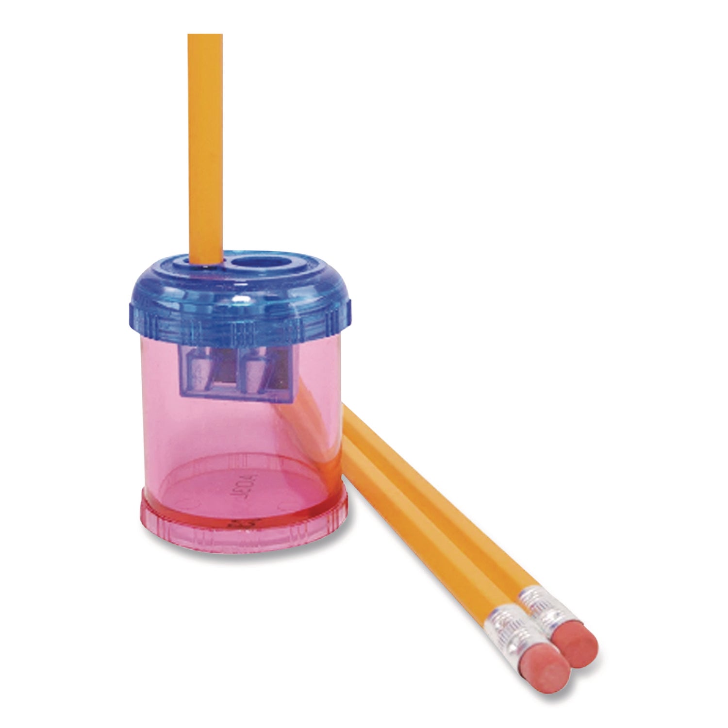 Plastic Manual Pencil and Crayon Sharpener, 2-Hole, Assorted Colors (No Color Choice)