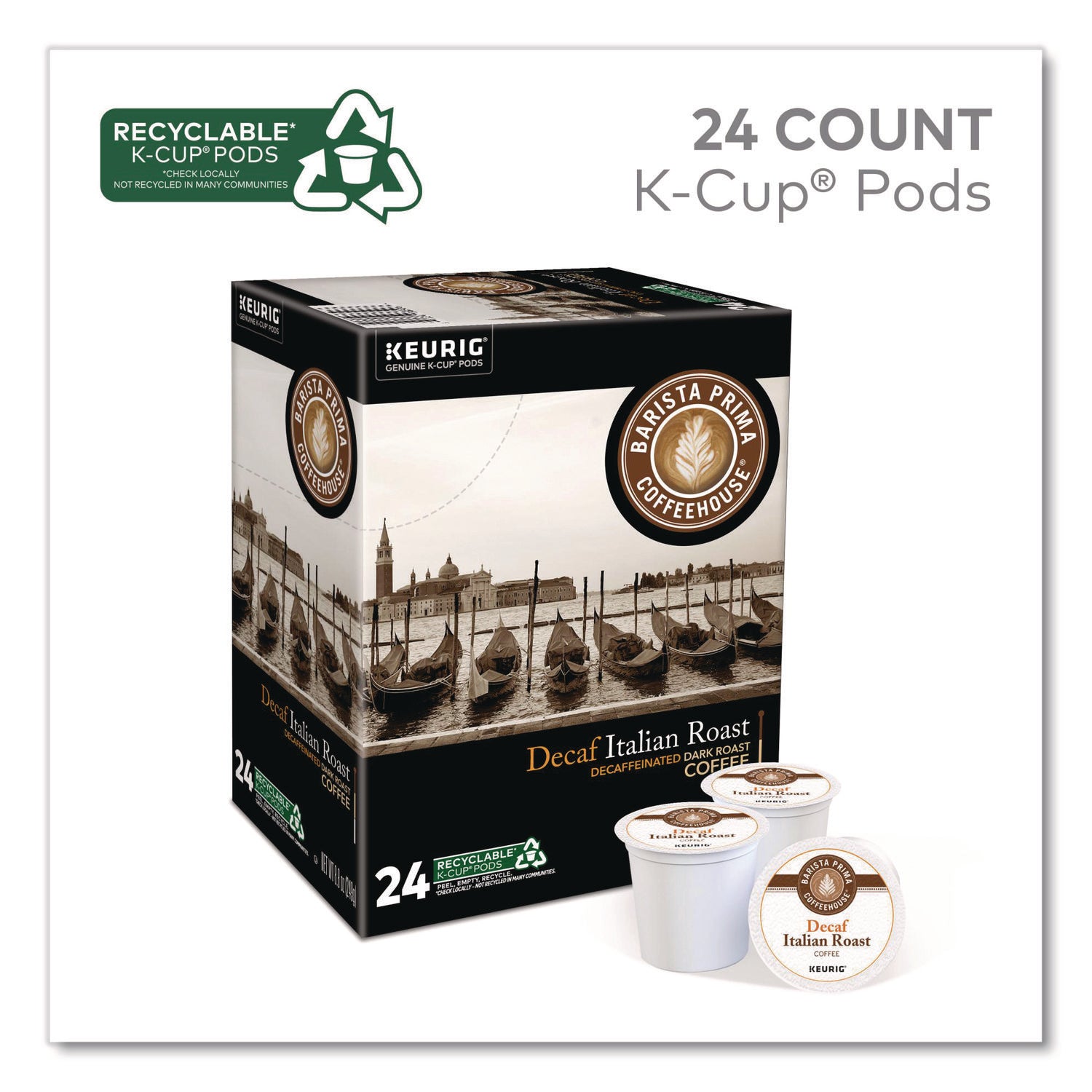 Barista Prima Coffeehouse&reg; K-Cup Italian Roast Decaf Coffee