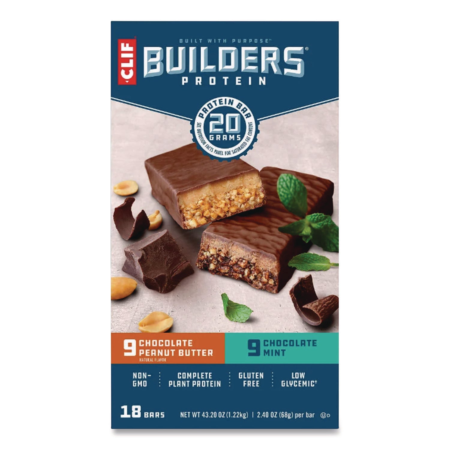 No Artificial Flavor - Chocolate Peanut Butter, Chocolate Mint - 0.71 oz - 18 / Carton