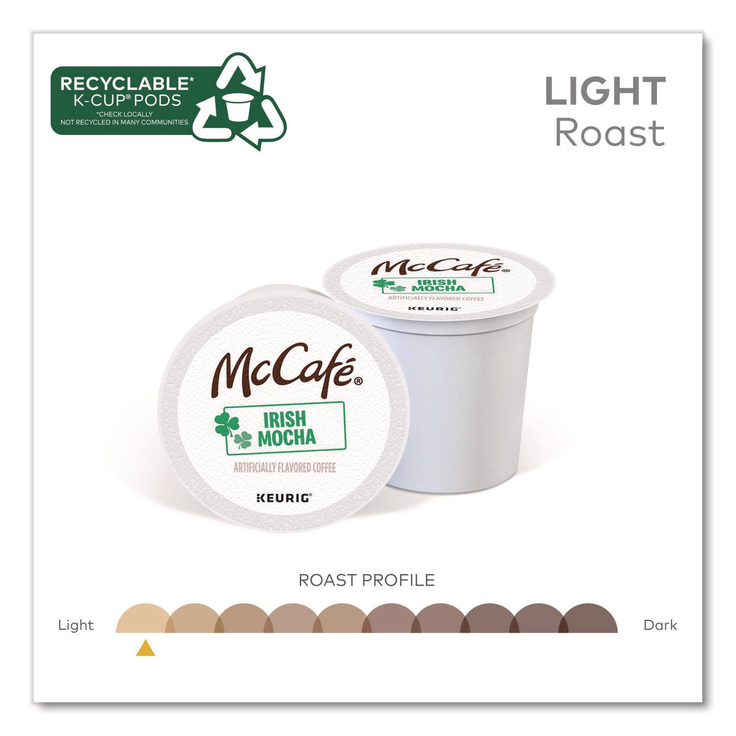 McCaf&eacute;&reg; K-Cup Irish Mocha - Compatible with K-Cup Brewer - Light - K-Cup - Irish Mocha - 24 / Box