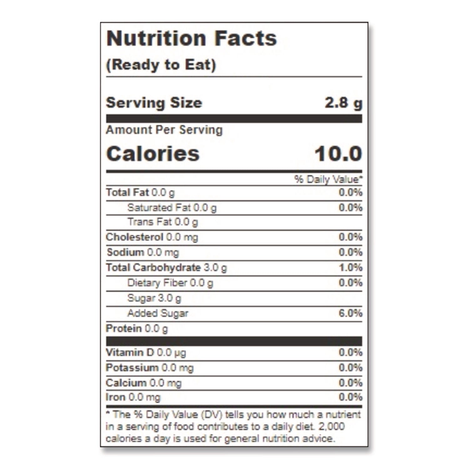 Pure Sugar, 0.1 oz Packet, 100/Box