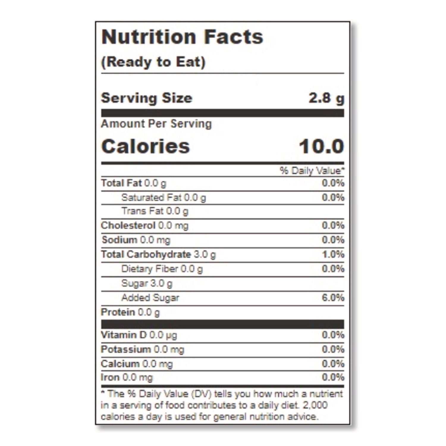 Pure Sugar Packets, 0.11 oz Packet, 1,000/Carton