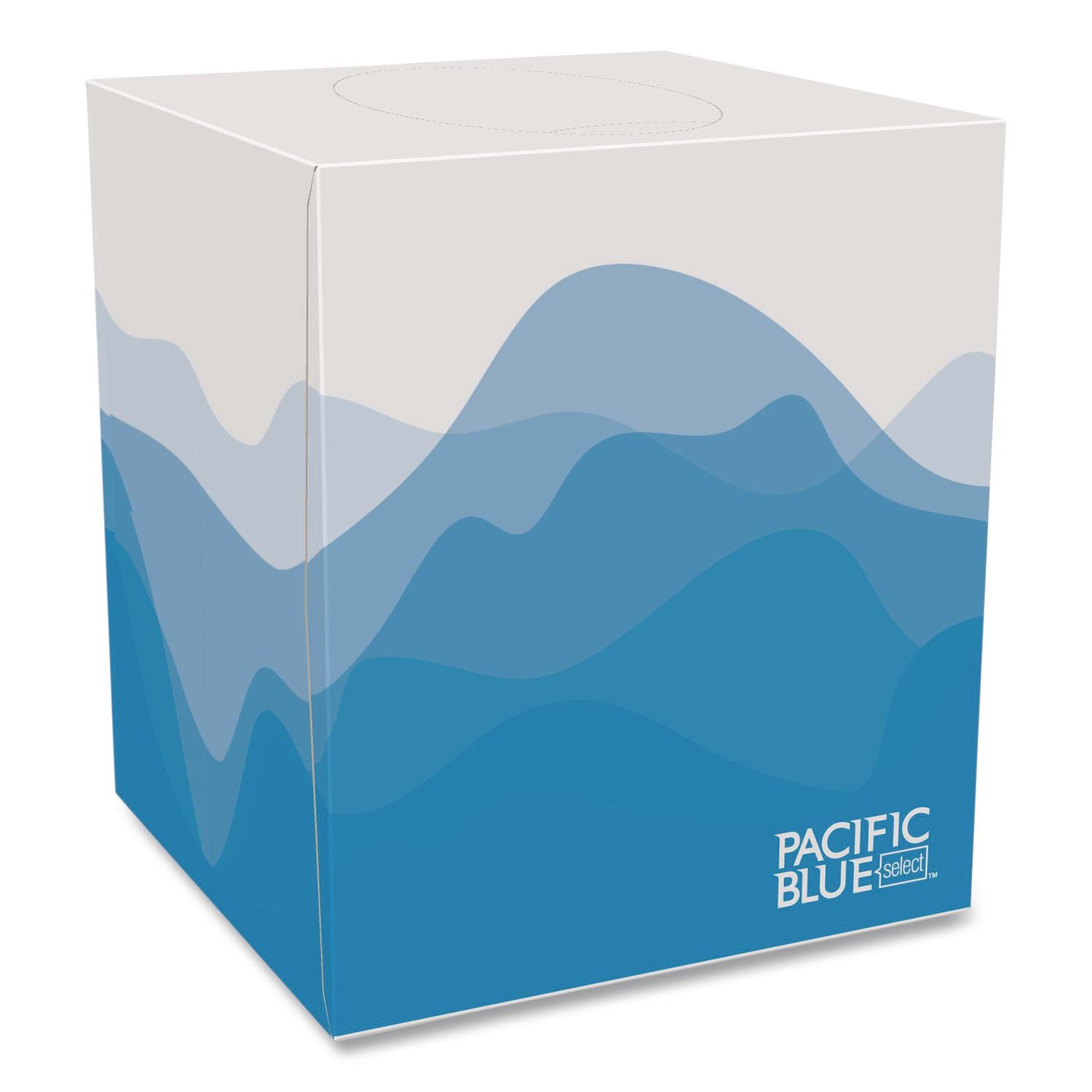 Pacific Blue Select Cube Box Facial Tissue, 2-Ply, White, 100 Sheets/box, 36 Boxes/carton