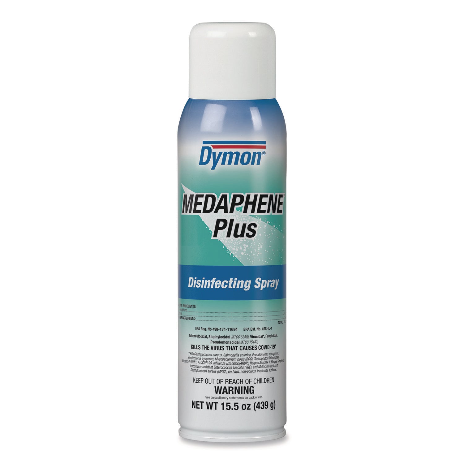 Dymon Medaphene Plus Disinfectant Spray - 16 fl oz (0.5 quart) - Pleasant Scent - Aqua - 1 Each