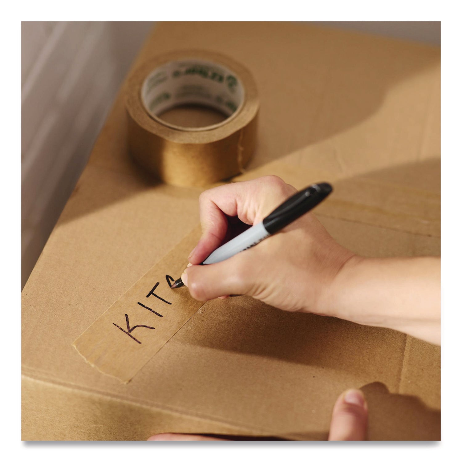 25 yd Length x 1.88" Width - Kraft - Paper - Kraft Paper Backing - Rubber Adhesive - For Packaging, Labeling, Sealing - 1 Each
