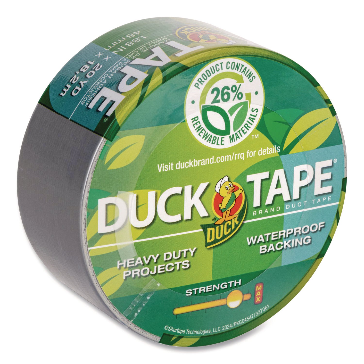 20 yd Length x 1.88" Width - Silver - Cloth Backing - Water Proof - For Indoor, Outdoor, Sealing, Bundling - 1 Each