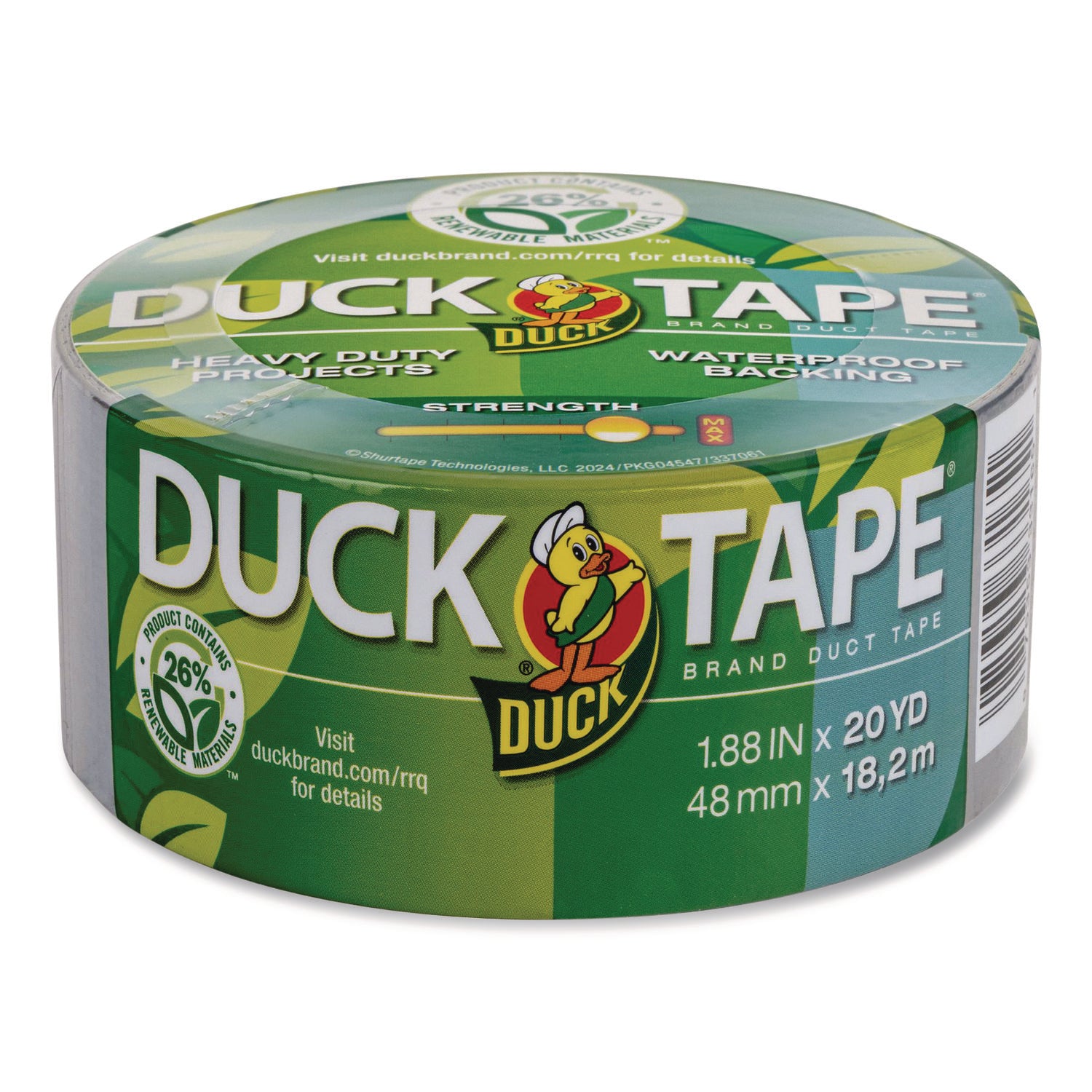 20 yd Length x 1.88" Width - Silver - Cloth Backing - Water Proof - For Indoor, Outdoor, Sealing, Bundling - 1 Each
