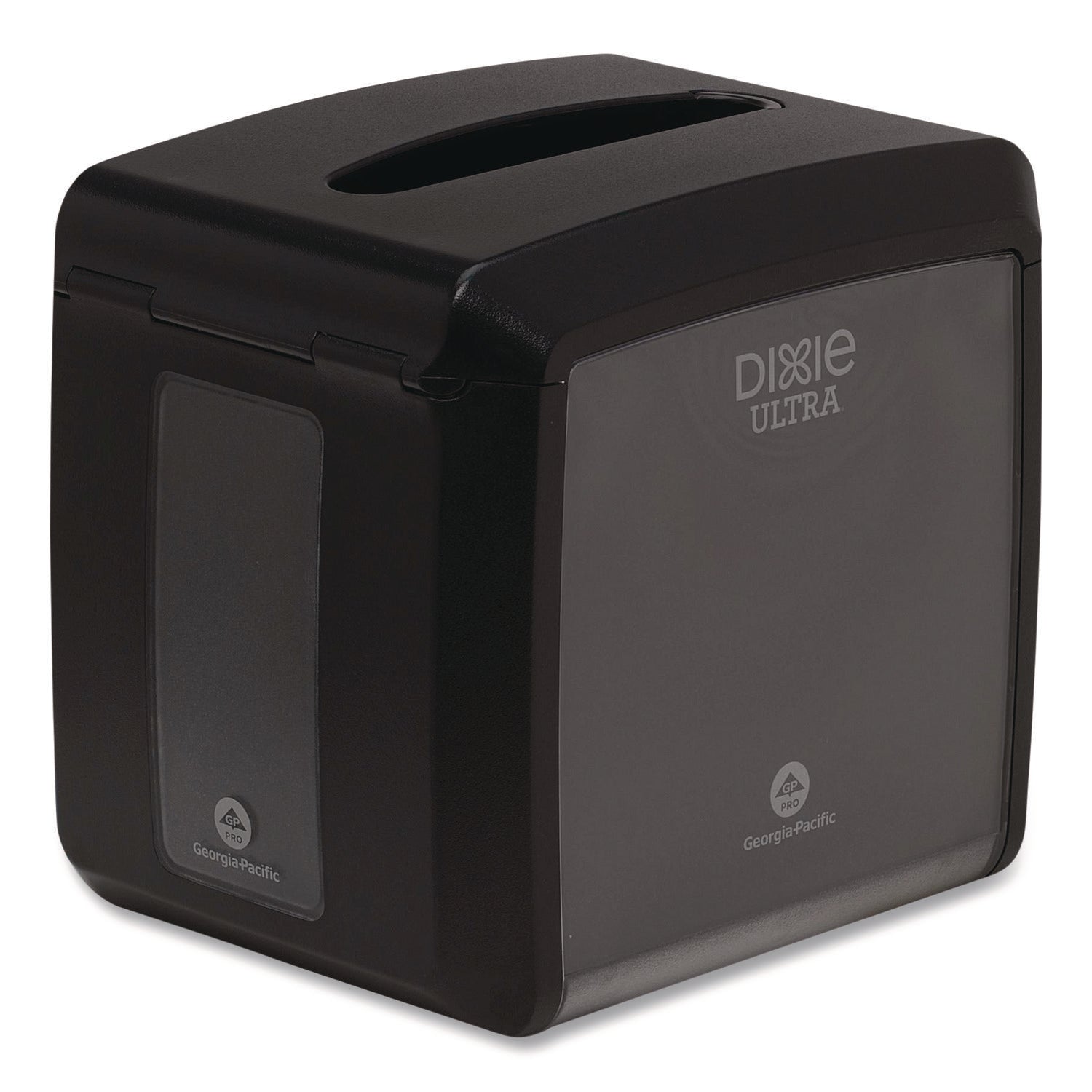 Interfolded Dispenser - 275 x Napkin - 7.2" Height x 7.6" Width x 6.1" Depth - Black - Rubber Feet, Non-slip Base, See Through Window, Slip Resistant - 1 Each