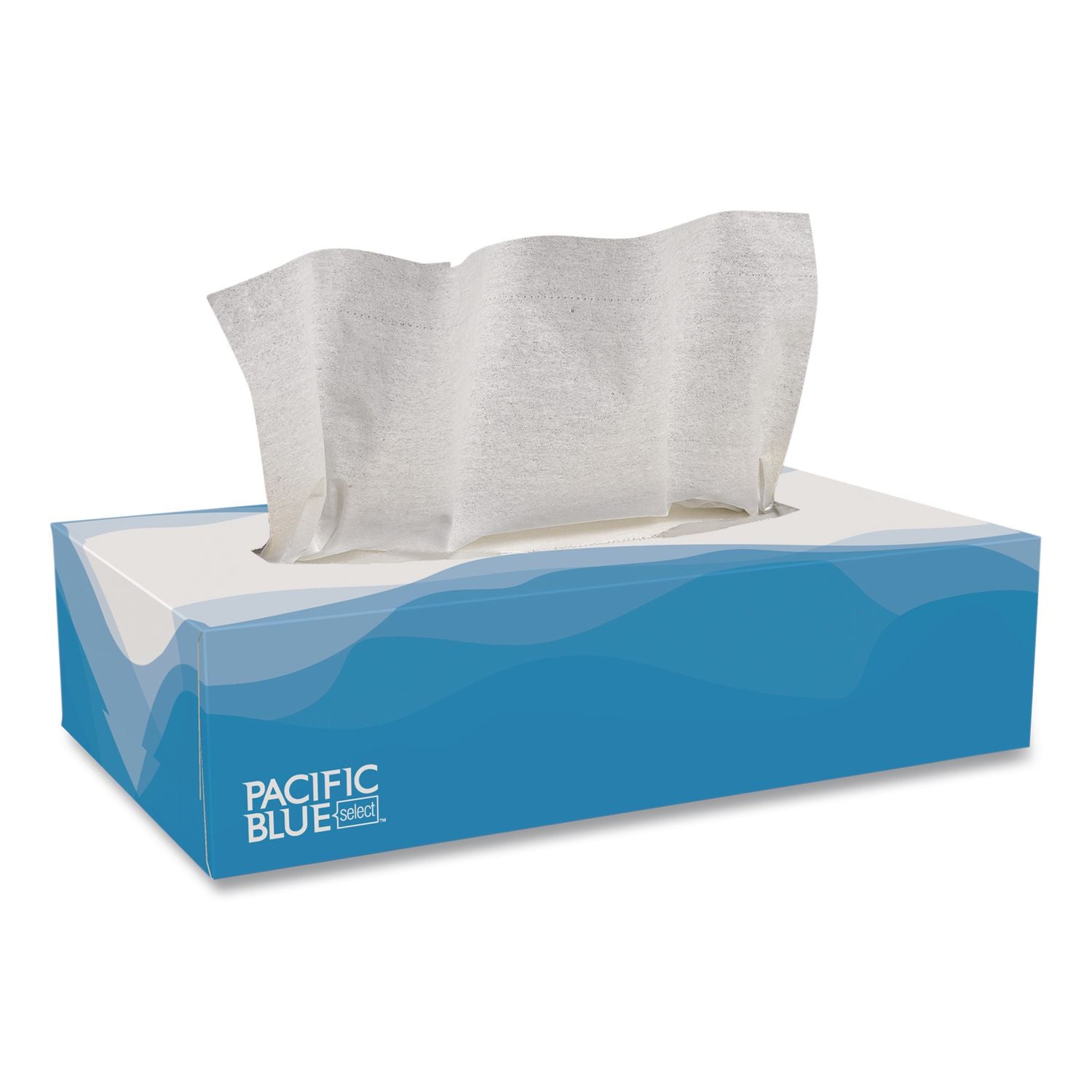 Pacific Blue Select Facial Tissue by GP Pro - Flat Box - 2 Ply - 8.33" Width x 8" Length - White - Paper/ - 100 / Box