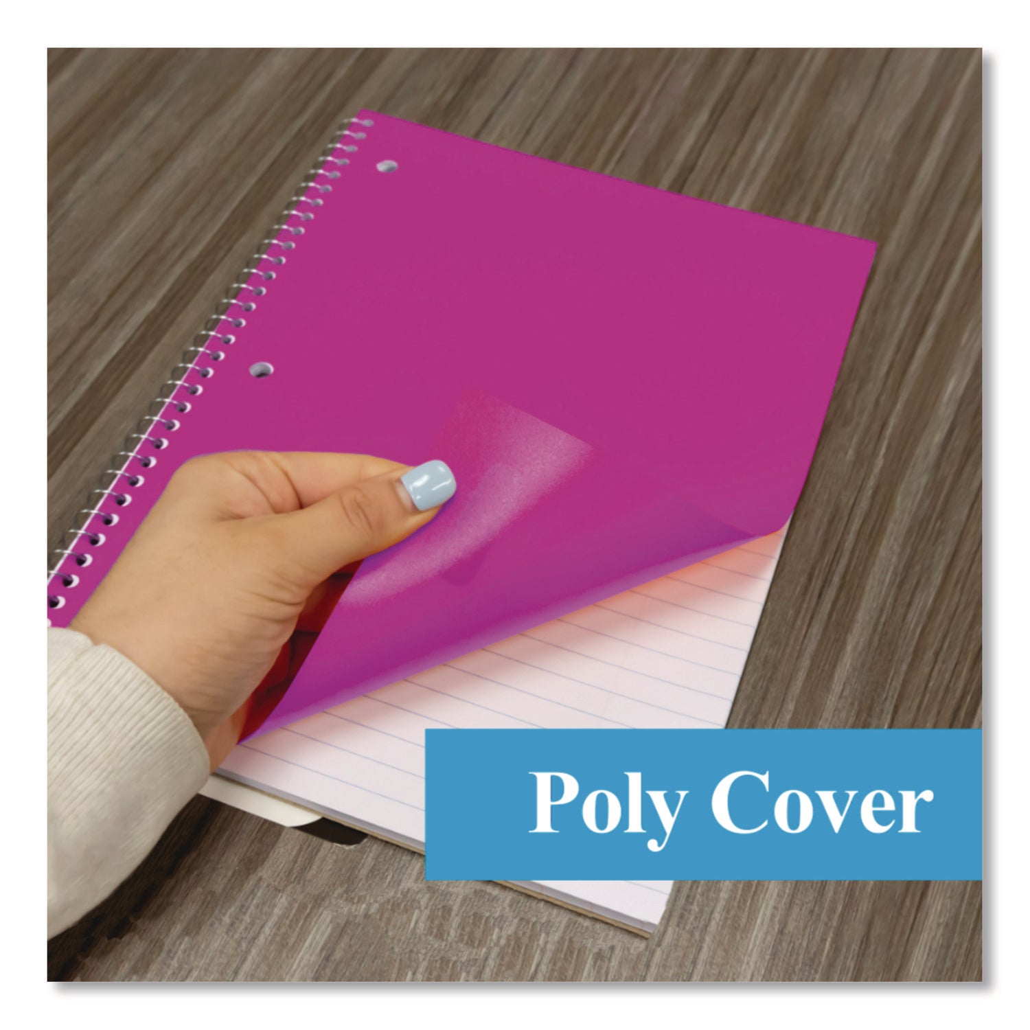 Spiral Notebooks, 1-Subject, Wide/Legal Rule, Randomly Assorted Cover Color, (70) 10.5 x 8 Sheets