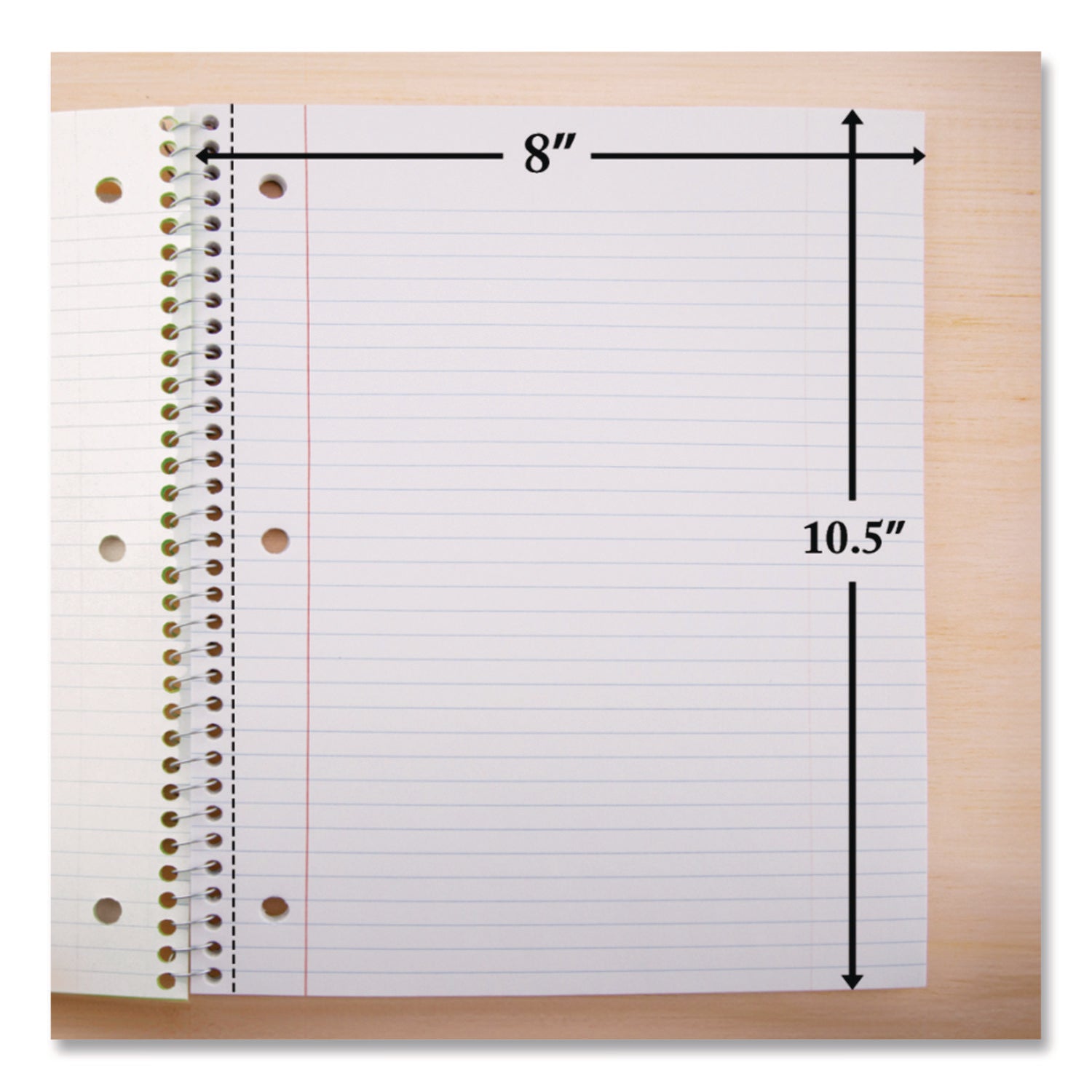 Spiral Notebooks, 1-Subject, Wide/Legal Rule, Randomly Assorted Cover Color, (70) 10.5 x 8 Sheets