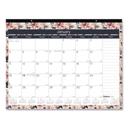 Blueline Abstract Floral Monthly Desk Pad