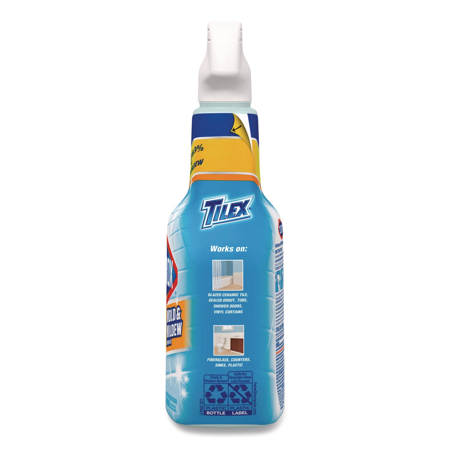 Mold and Mildew Remover with Bleach, Unscented, 32 oz Spray Bottle, 9/Carton