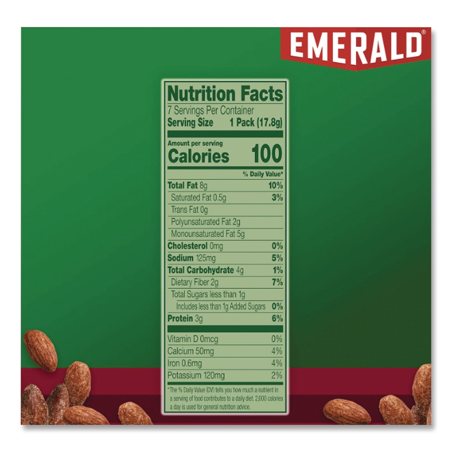 100 Calorie Pack Nuts, 0.63 oz Pack, 7/Box