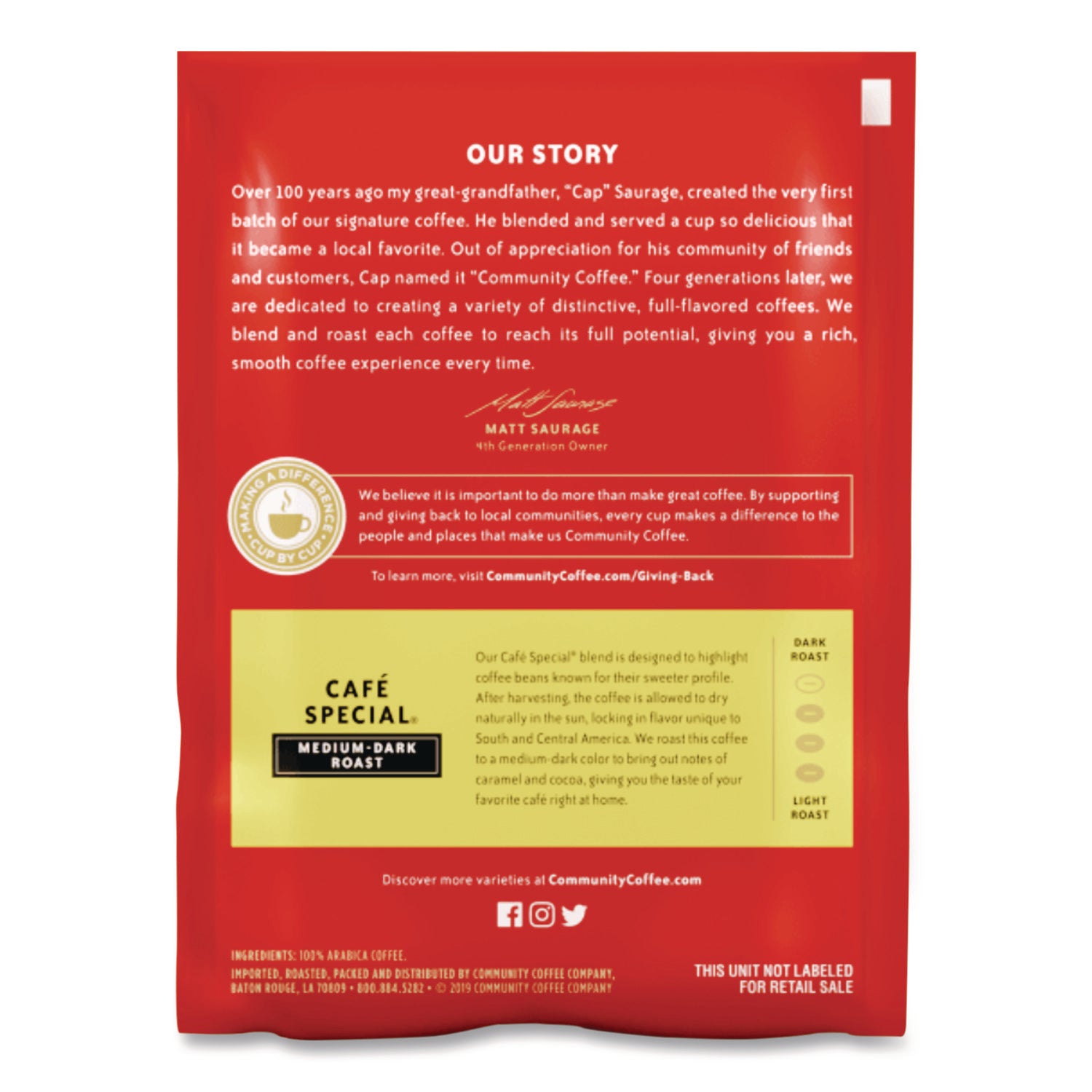 Cafe Special, 2.5 oz Packet, 40/Carton