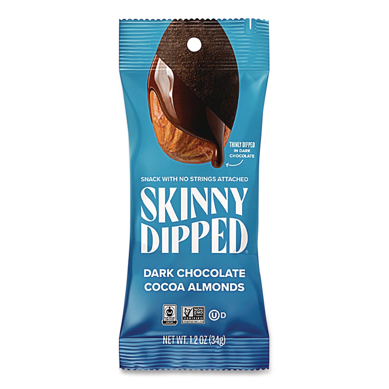 Dark Chocolate Covered Almonds, 1.2 oz Bags, 10/Box