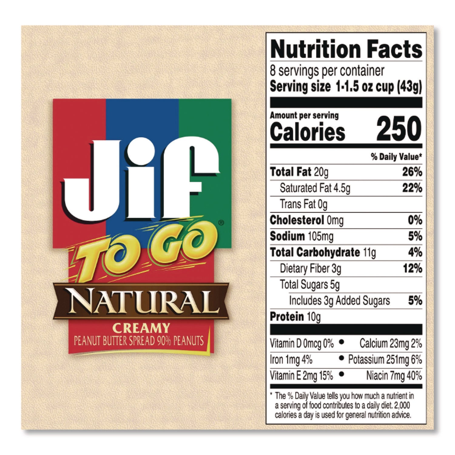 Peanut Butter - 1.50 oz - 8 / Pack