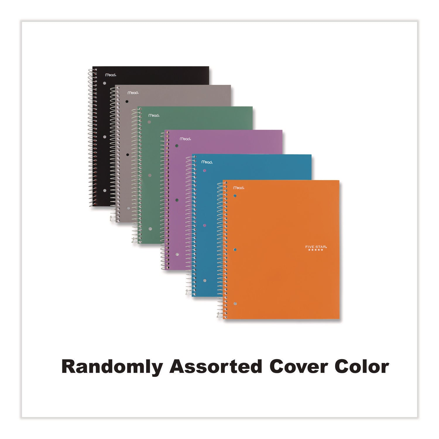 100 Sheets - Wire Bound - Quad Ruled Front Ruling - Letter - 8 1/2" x 11" Sheet Size - White Paper - Plastic Cover - Perforated, Pocket Divider, Punched, Subject - 1 Each