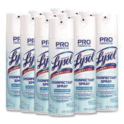 For Restroom, Food Service Area - 19 fl oz (0.6 quart) - Crisp Linen Scent - Recommended For: Odor Remover, Germs Remover - Disinfectant, CFC-free - Clear - 12 / Carton