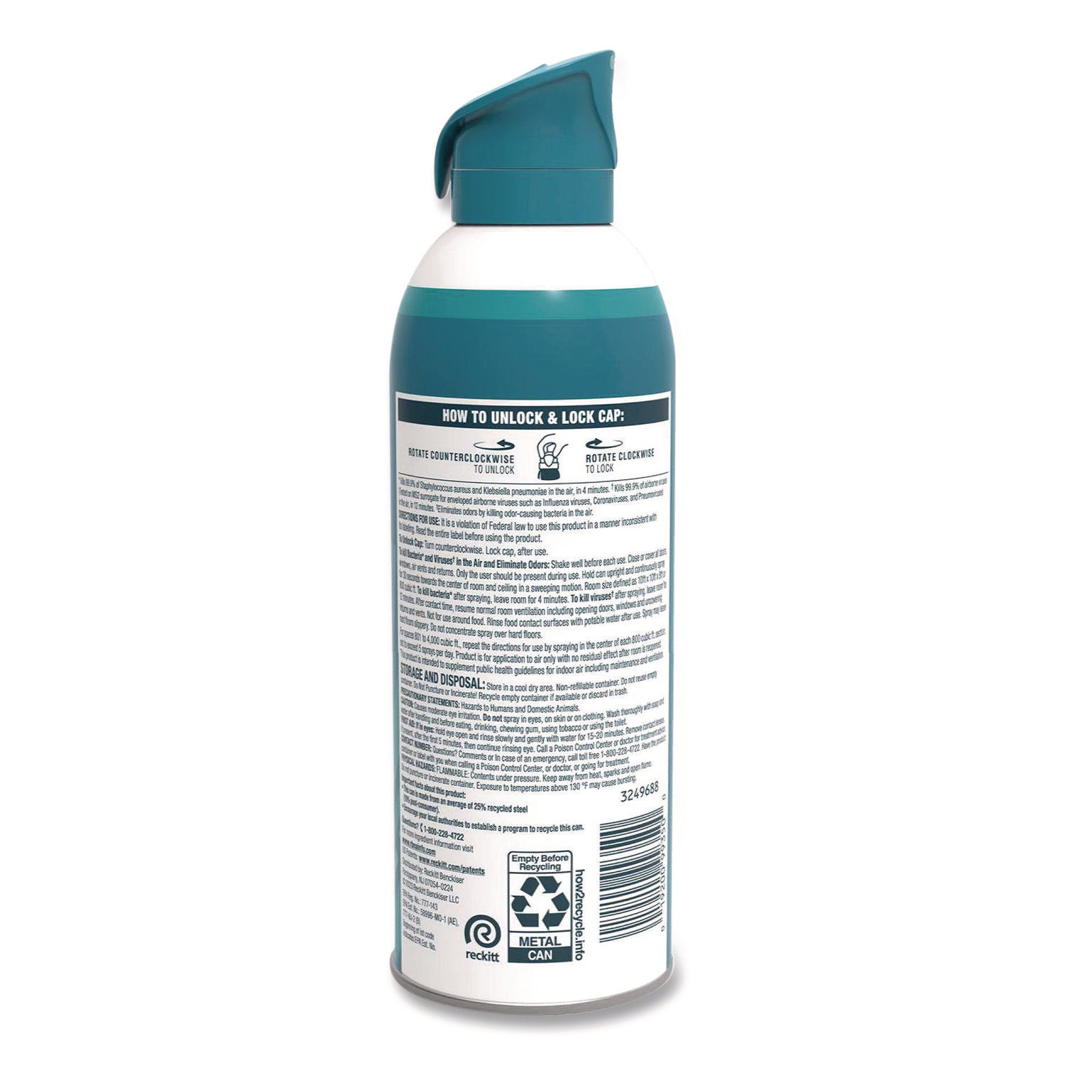 Air Sanitizer Spray, Simple Fresh, 10oz Aerosol Spray