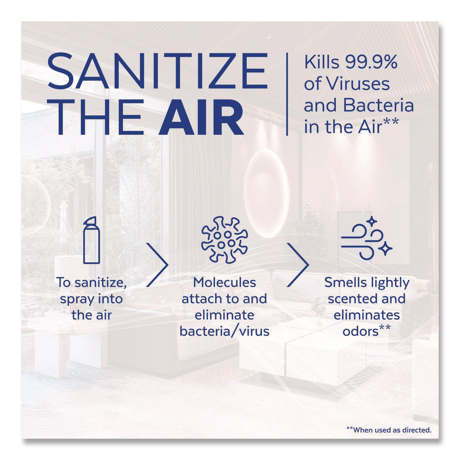 Air Sanitizer Spray, White Linen Scent, 10 oz Aerosol Spray